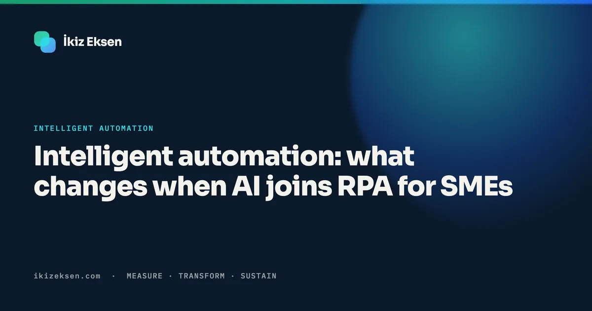Intelligent automation: what changes when AI joins RPA for SMEs