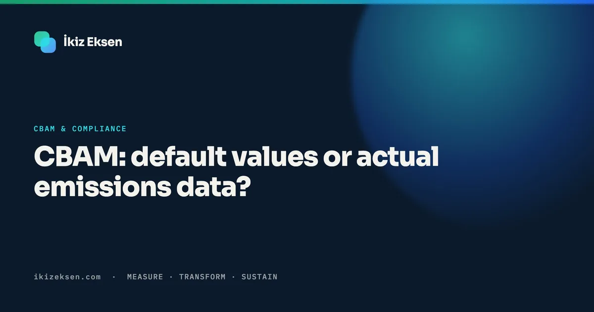 CBAM: default values or actual emissions data?