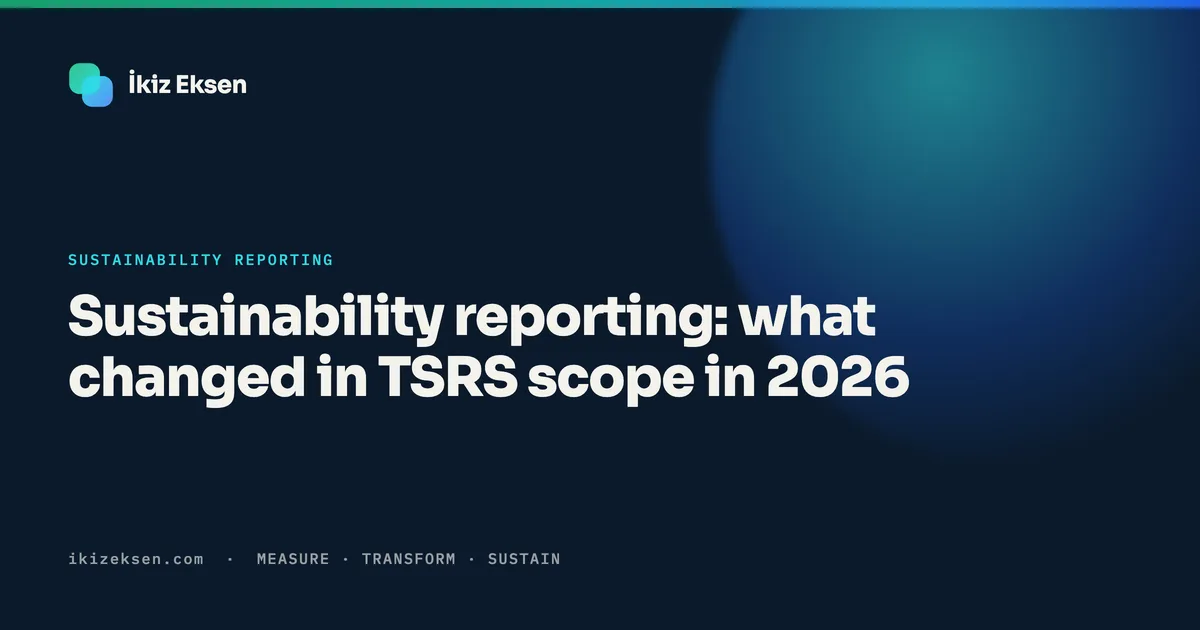 Sustainability reporting: what changed in TSRS scope in 2026
